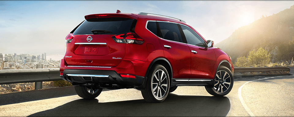 Rear View of Red Nissan Rogue Available in Gallatin, TN