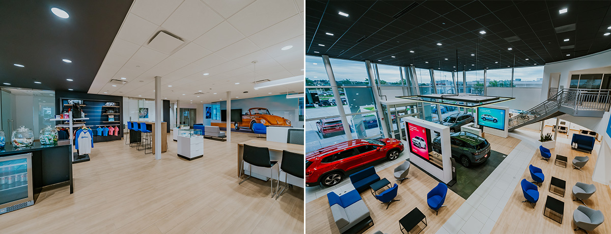 interior shot of the Baxter showroom